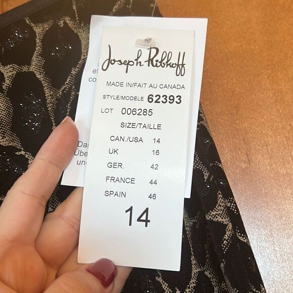 Joseph Ribkoff Two Piece Dressy Glittery Leopard Print Skirt and Top Size 14 - Picture 16 of 16